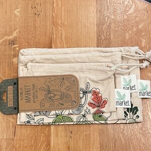 Market Eco-Friendly Cotton Produce Bags - Cream